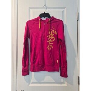 Nike Dri-fit Live Strong 1/4 zip Hooded Pink Pullover Size XS